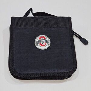 Ohio State University OSU Buckeyes Black CD Holder Case Travel Leed's ~ Holds 16